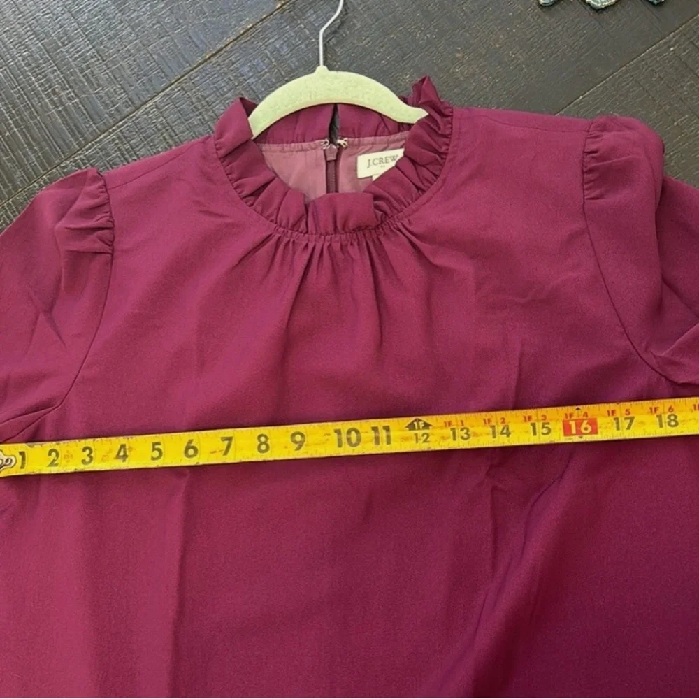 J. Crew Vibrant Purple Long Sleeve Dress